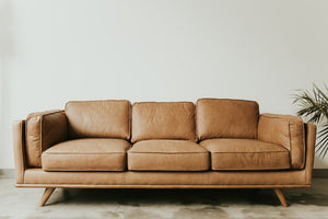 3 Seat Sofa - Tan Leather
